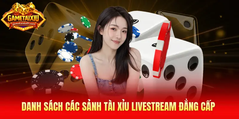 Danh sách các sảnh tài xỉu livestream đẳng cấp